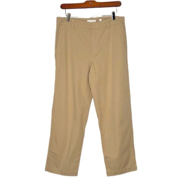 Vince Khaki Lightweight Cotton High Waisted Pants - Picture 1 of 5